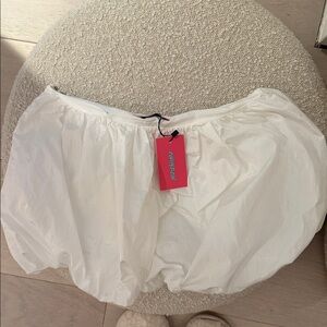White Skirt with Elastic Waist